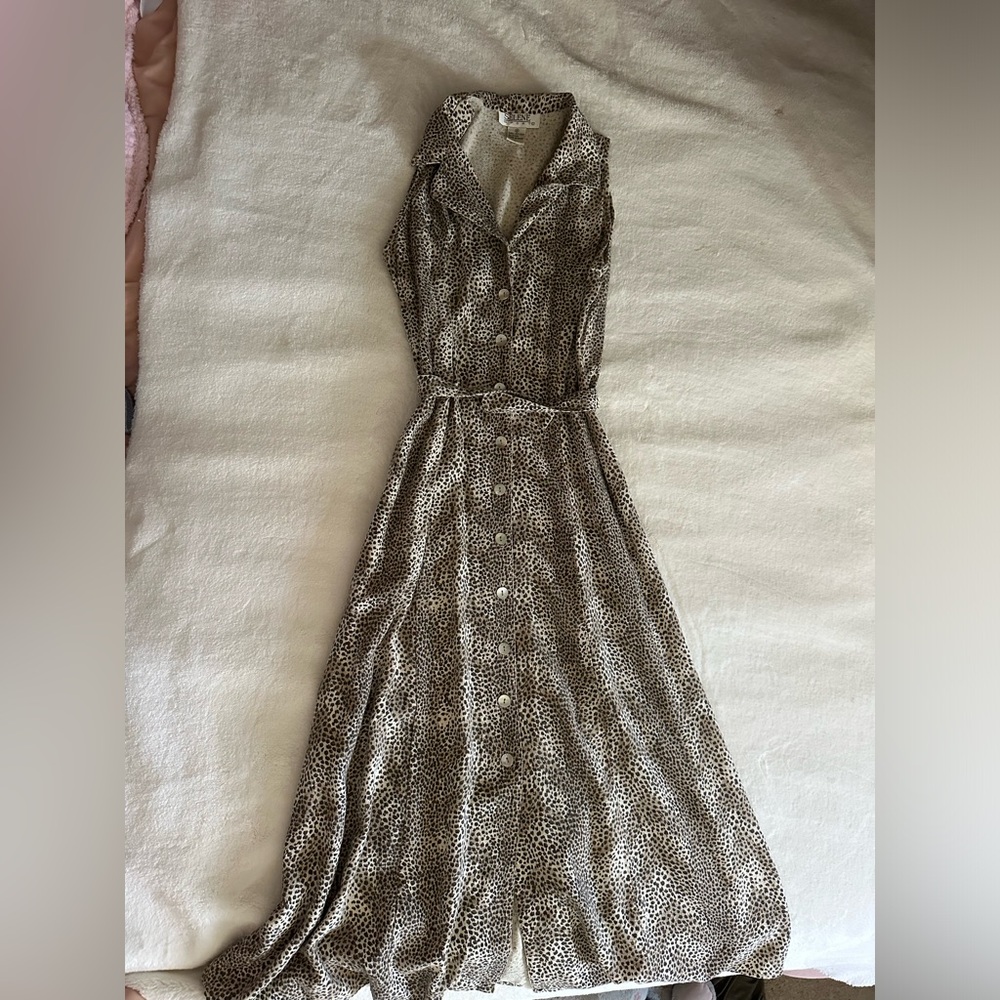 Leopard Print Sleeveless Dress
